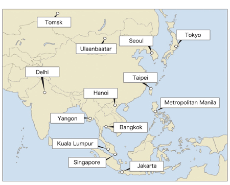 地图: 21世纪亚洲大城市网络