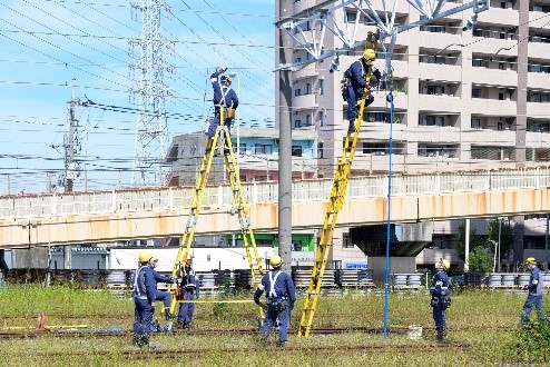 都营地铁三田线・志村车辆检修场《反常时综合训练》的情景。3
