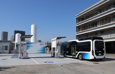 国内初 バス営業所内水素ステーション開始|3月|都庁総合ホームページ