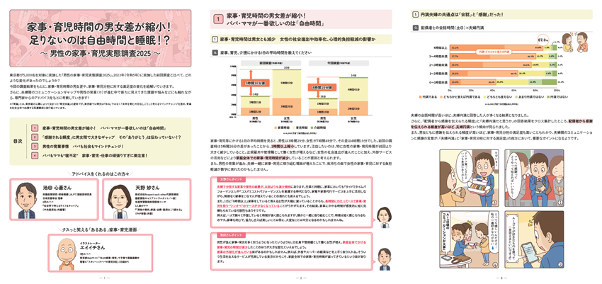 男性の家事・育児実態調査結果の普及啓発の画像