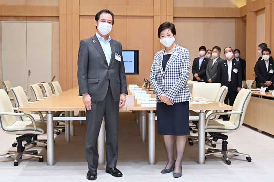 区市町村長との意見交換（日野市）の写真