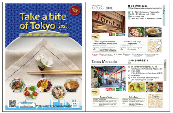 とうきょう特産食材使用店ガイド英語版の画像