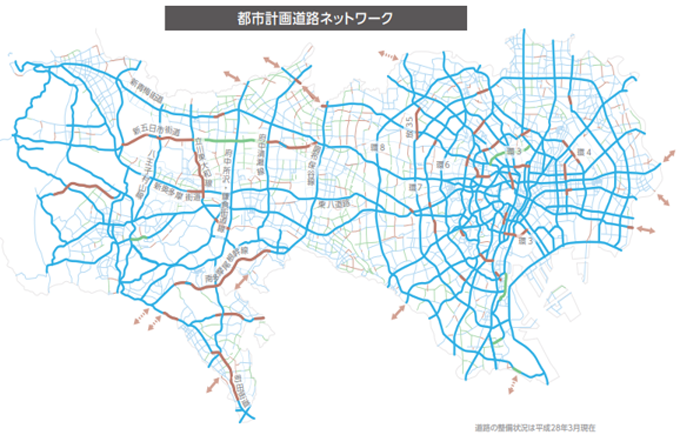 道路ネットワークの画像