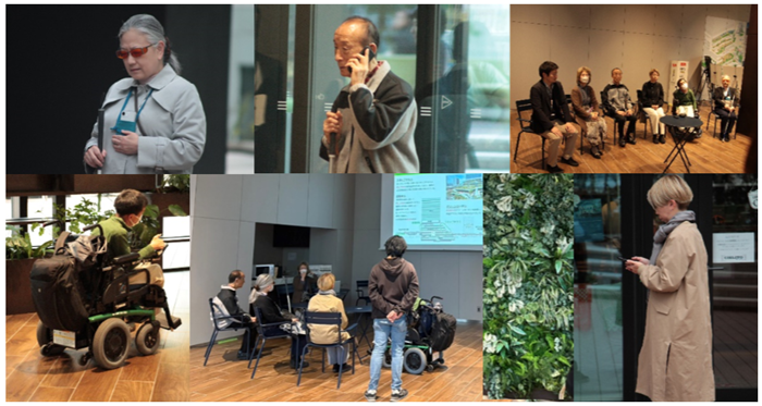 体験ツアーに参加している様子のコラージュ