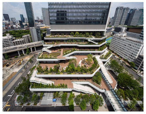 東京ポートシティ竹芝のスキップテラスのイラスト