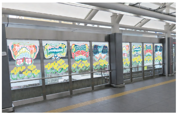 日暮里駅の装飾イメージ