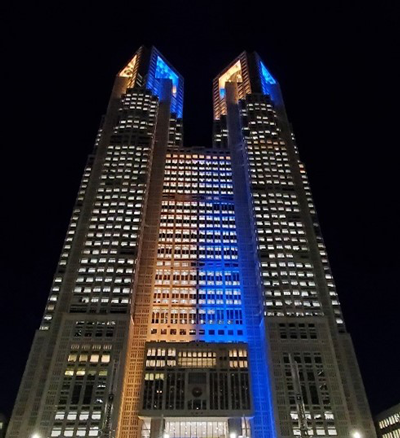都庁舎のライトアップイメージの画像