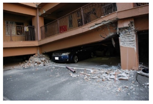 ピロティ被害の写真