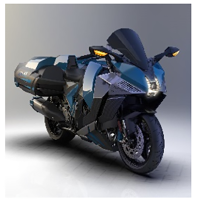 水素エンジンモーターサイクルの写真