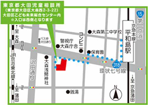 庁舎位置図の画像