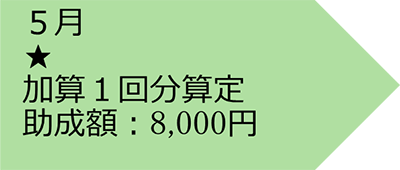 フロー図（月一通院5月）の画像