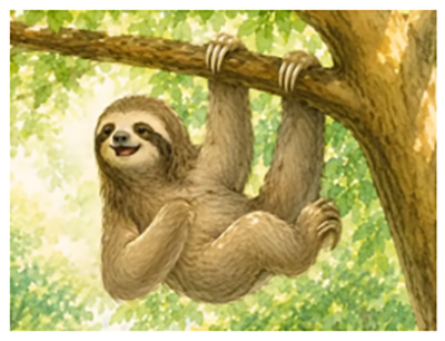 ナマケモノのイラスト