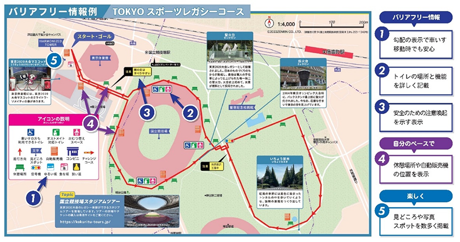 バリアフリーコースの例の画像