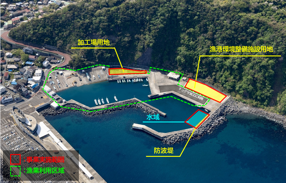 事業対象施設及び水域の位置図の画像
