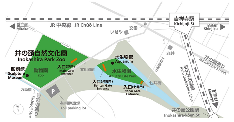 入退園門の位置の画像