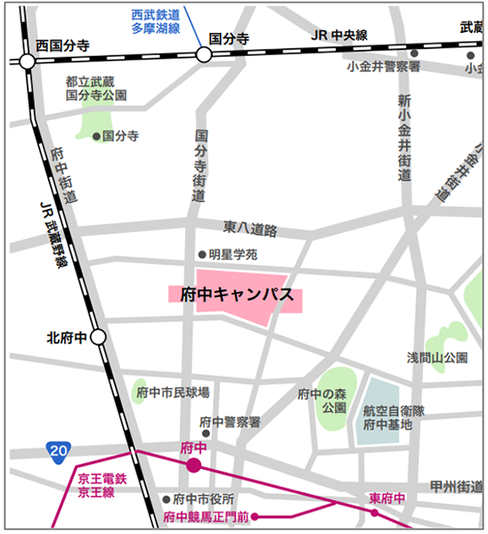 東京農工大学府中キャンパス案内地図