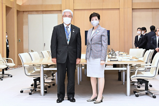 区市町村長との意見交換（羽村市）の写真