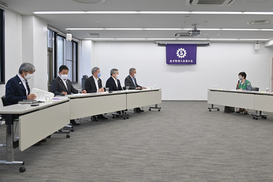 視察 面会（東京都商工会連合会会長 村越政雄氏）の写真
