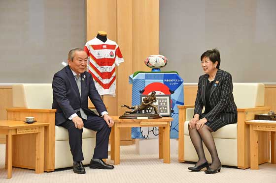 表敬訪問（ラグビーワールドカップ2019組織委員会事務総長 嶋津昭氏）の写真3