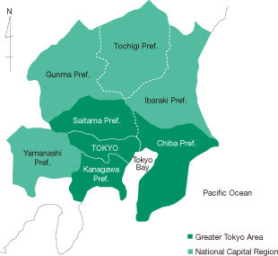 Tokyo Metropolis and Surrounding Prefectures