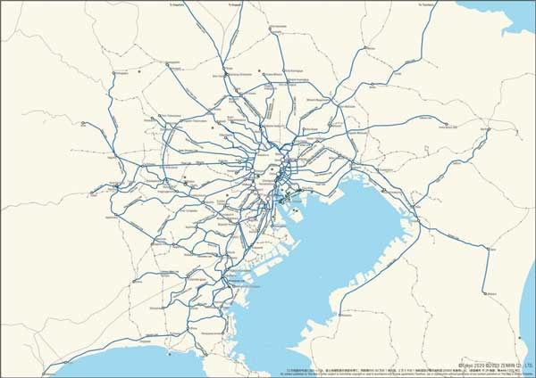 도쿄권 전역 지도