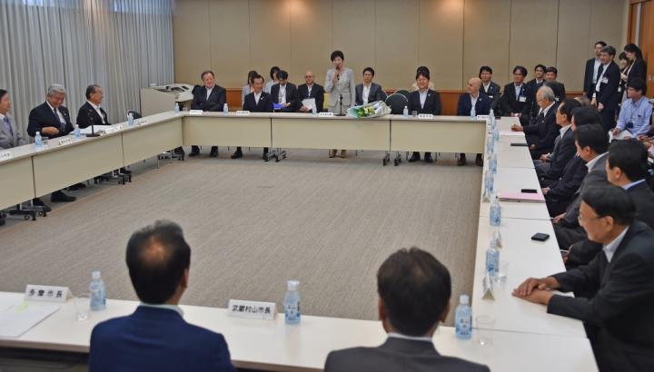 東京都市長会への就任挨拶