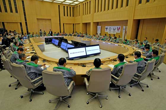 台風第19号に係る災害対策本部会議の写真1