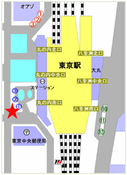 JR東京駅の地図