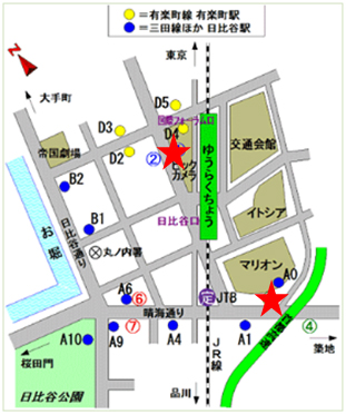 JR有楽町駅の地図