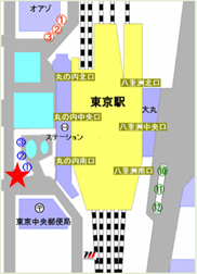 JR東京駅の地図