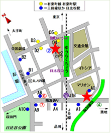 JR有楽町駅の地図