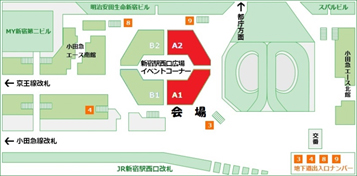 イベント会場の地図