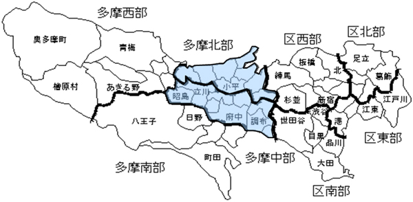 東京都の地図
