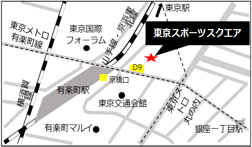 東京スポーツスクエアへの地図