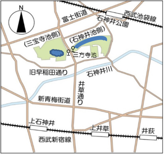 石神井公園への地図