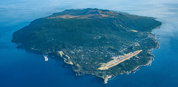 伊豆大島の航空写真