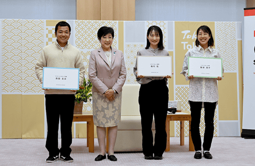 就任式の様子（東京都庁第一本庁舎7階）