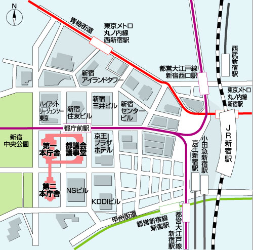 都庁周辺地図